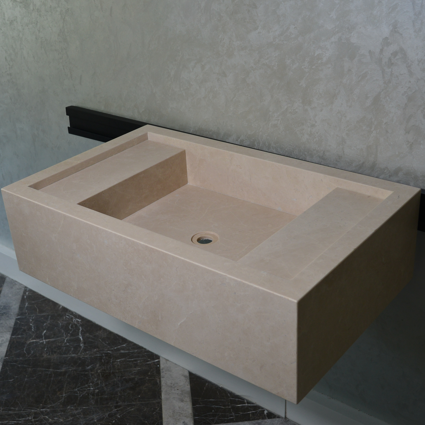 Light Pearl Marble Natural Stone Bathroom Vanity Sink - Handmade Custom