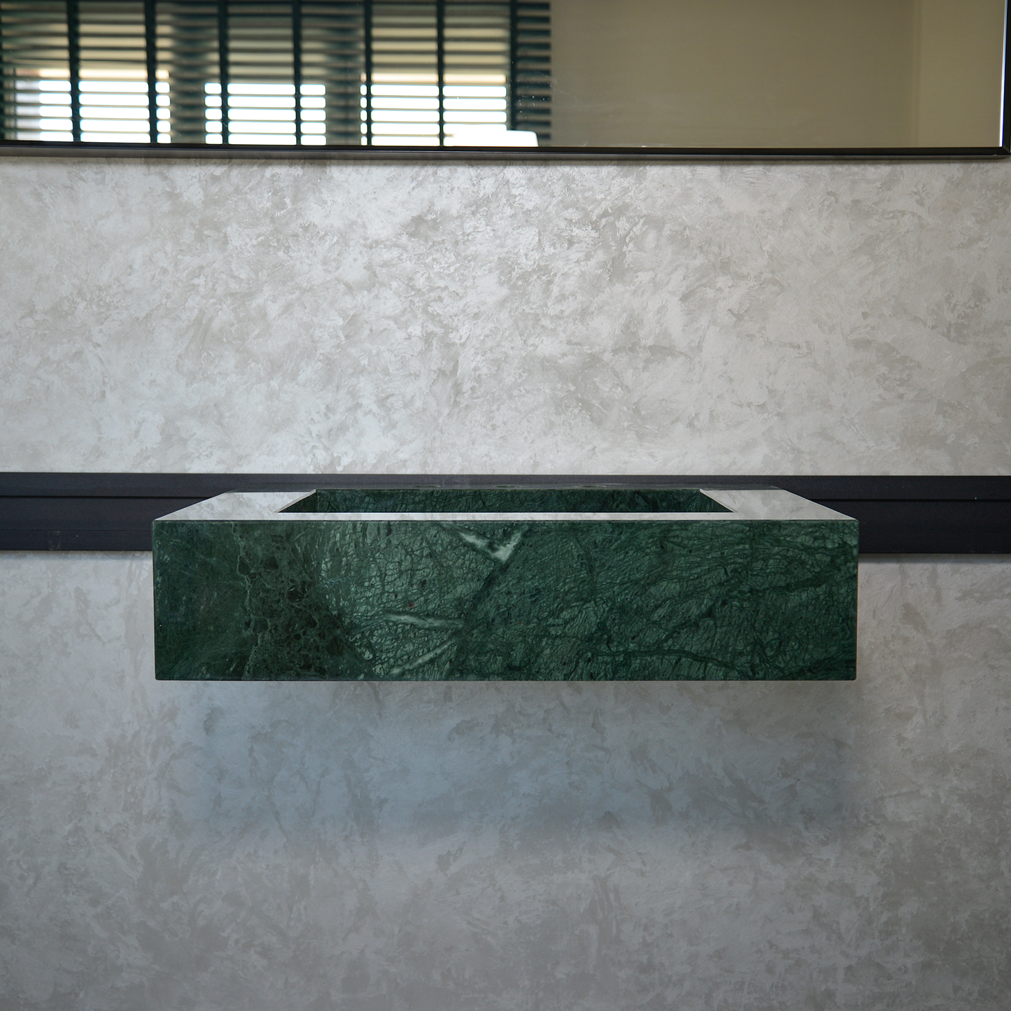 Verde Guatemala Marble Sink - Custom Handcrafted Green Matte Finish Bathroom Vanity
