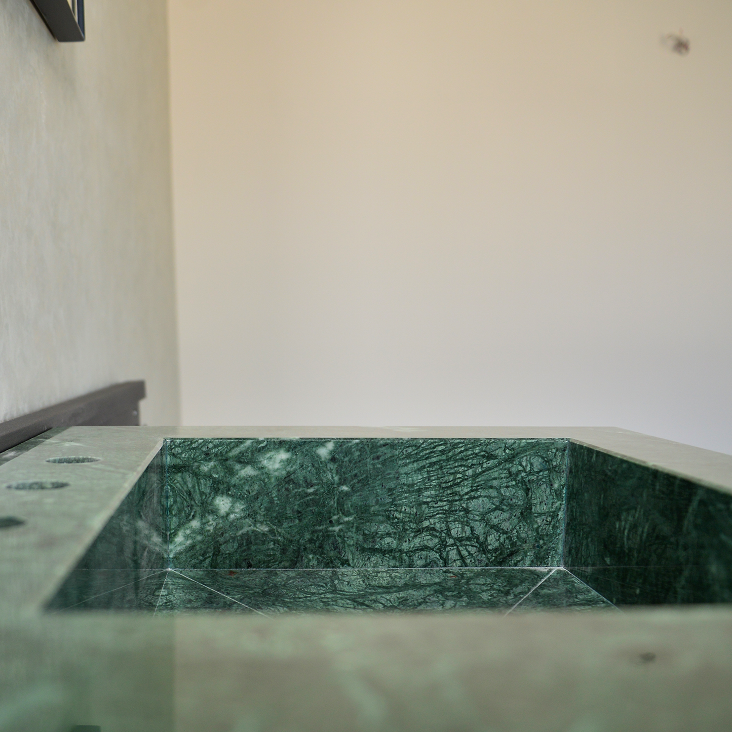 Verde Guatemala Marble Sink - Custom Handcrafted Green Matte Finish Bathroom Vanity
