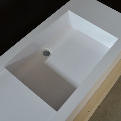 Handcrafted Double Quartz Kitchen Sink - Custom Engineered Stone