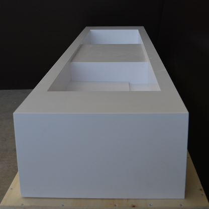 Handcrafted Double Quartz Kitchen Sink - Custom Engineered Stone
