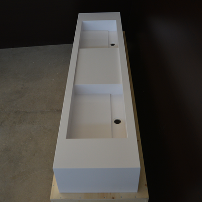 Handcrafted Double Quartz Kitchen Sink - Custom Engineered Stone