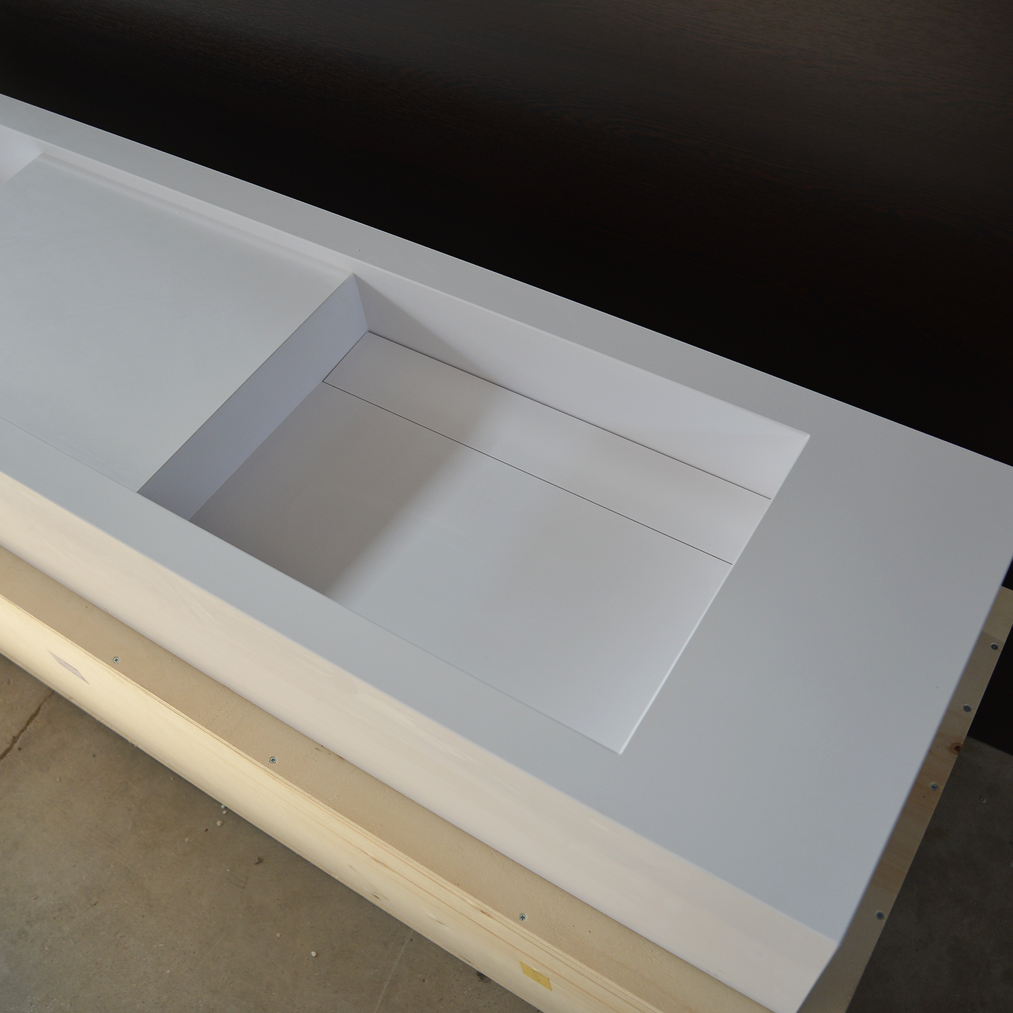 Handcrafted Double Quartz Kitchen Sink - Custom Engineered Stone