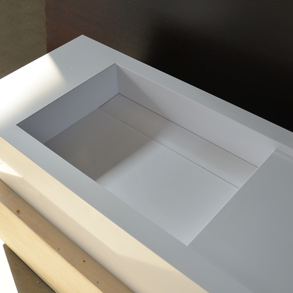 Handcrafted Double Quartz Kitchen Sink - Custom Engineered Stone