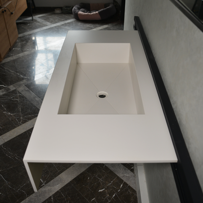 Absolute White Engineered Porcelain Handcrafted Sink with Scratch Resistant Finish