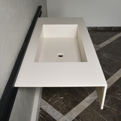 Absolute White Engineered Porcelain Handcrafted Sink with Scratch Resistant Finish