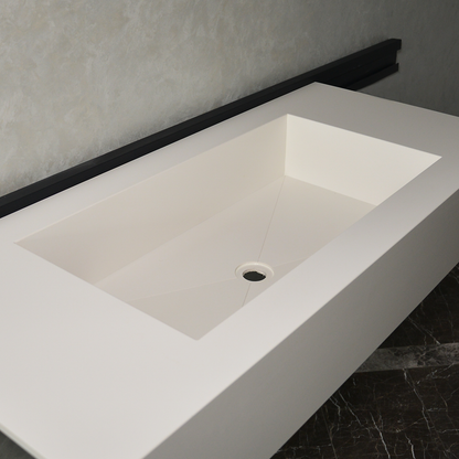 Absolute White Engineered Porcelain Handcrafted Sink with Scratch Resistant Finish
