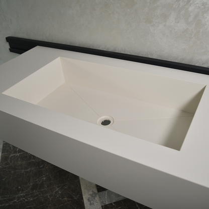 Absolute White Engineered Porcelain Handcrafted Sink with Scratch Resistant Finish