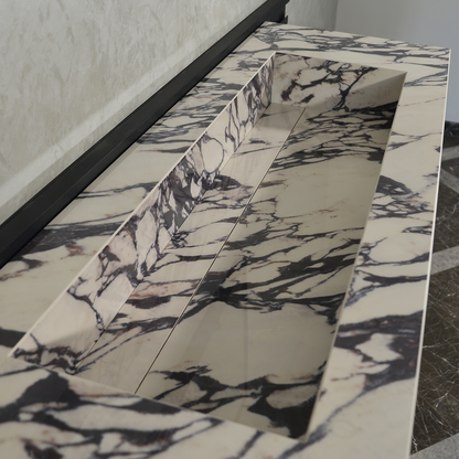 Engineered Porcelain Sink - Calacatta Viola Handcrafted Italian