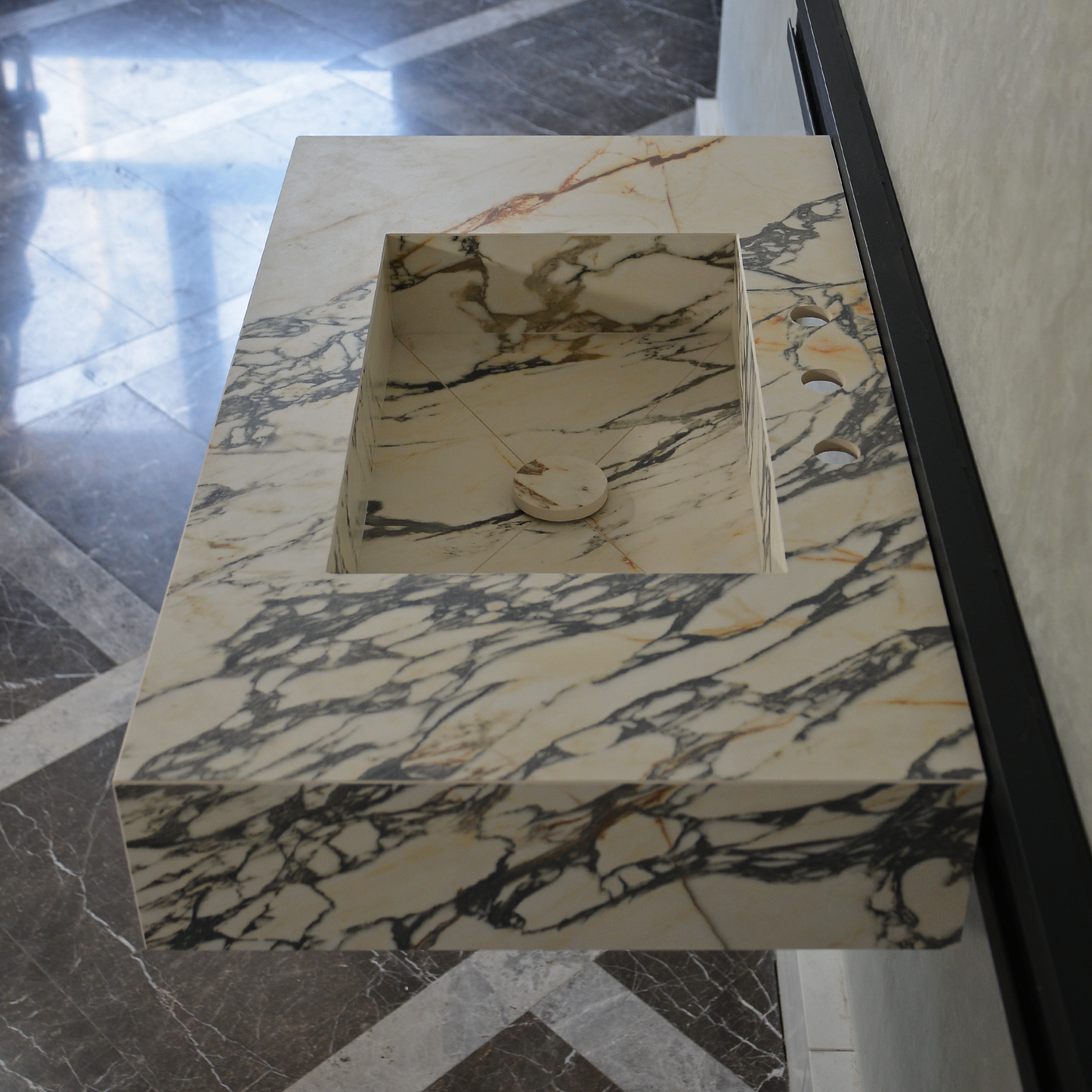 Gold Engineered Porcelain Sink - Handcrafted Materia Corchia