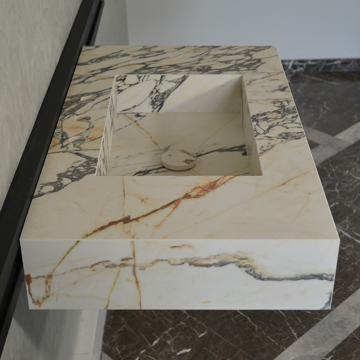 Gold Engineered Porcelain Sink - Handcrafted Materia Corchia