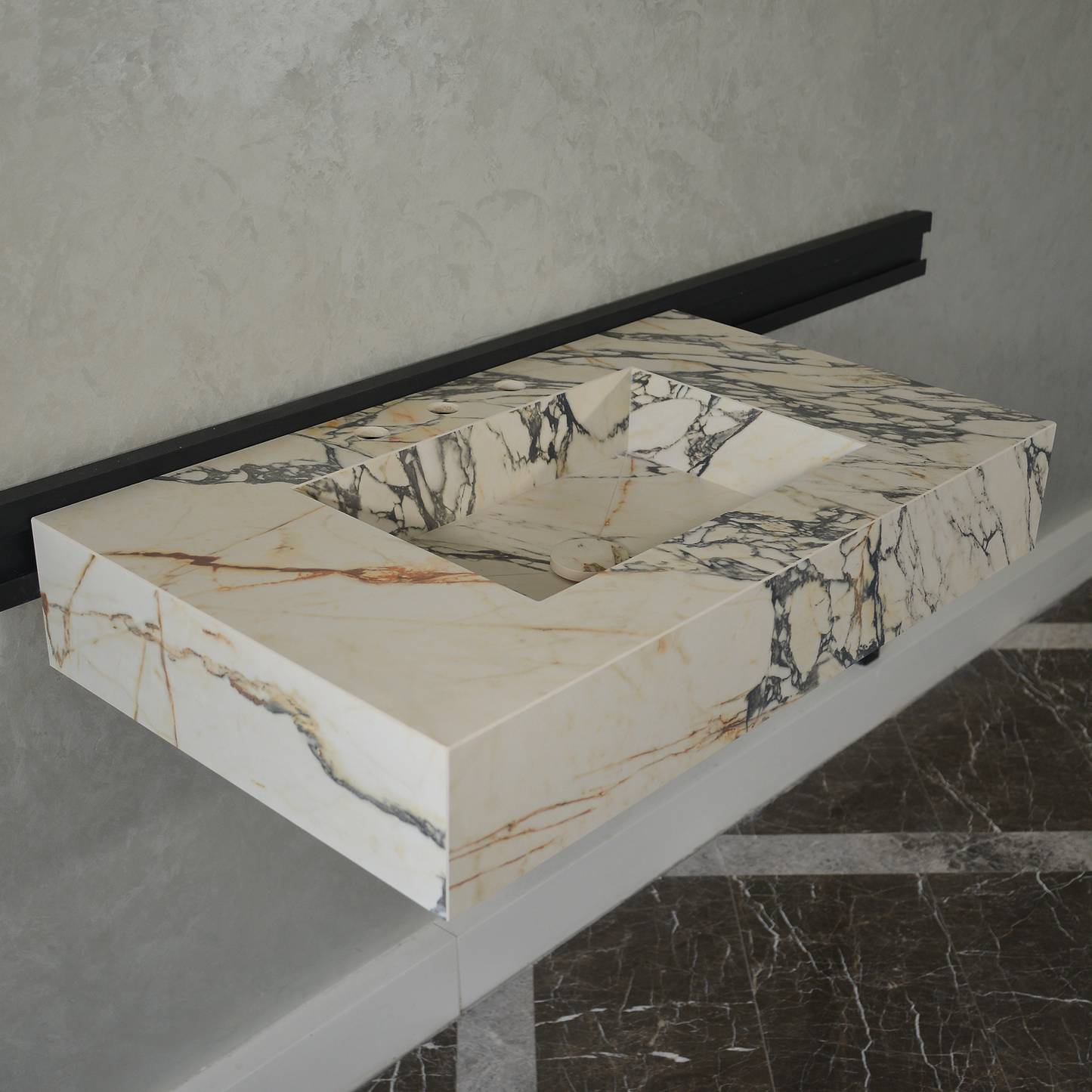 Gold Engineered Porcelain Sink - Handcrafted Materia Corchia