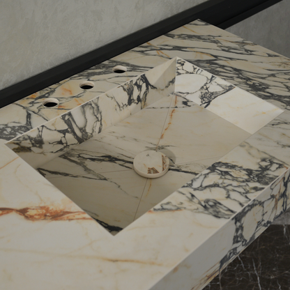 Gold Engineered Porcelain Sink - Handcrafted Materia Corchia