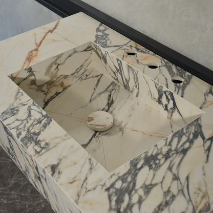 Gold Engineered Porcelain Sink - Handcrafted Materia Corchia
