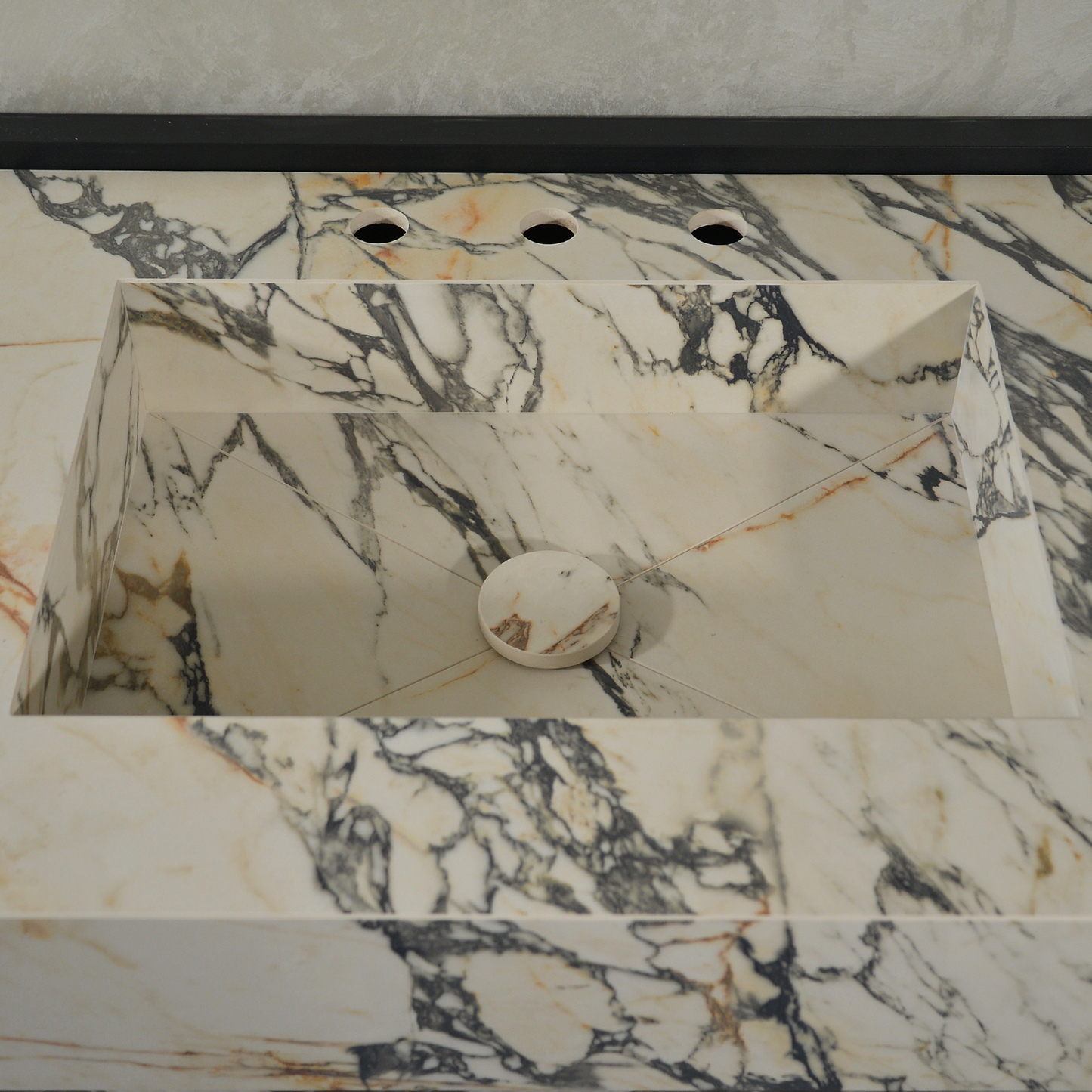 Gold Engineered Porcelain Sink - Handcrafted Materia Corchia