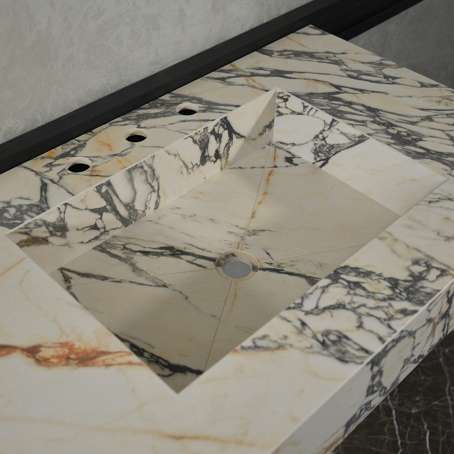 Gold Engineered Porcelain Sink - Handcrafted Materia Corchia