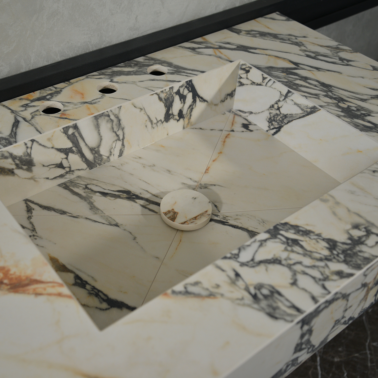 Gold Engineered Porcelain Sink - Handcrafted Materia Corchia