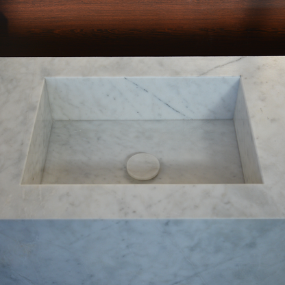 Lilac Marble Handcrafted Sink - Custom Sculptural Statement Bathroom Vanity Piece