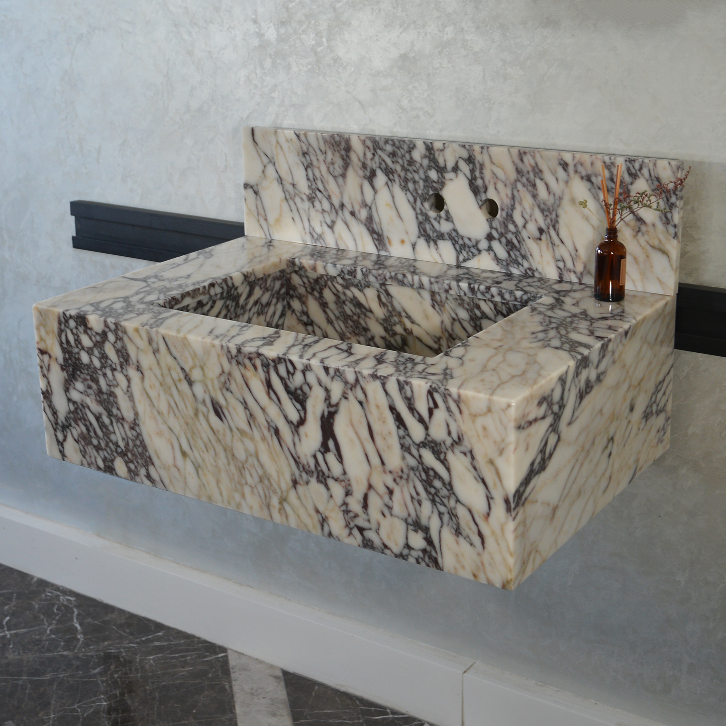 Calacatta Viola Premium Natural Marble Sink - Custom Handcrafted