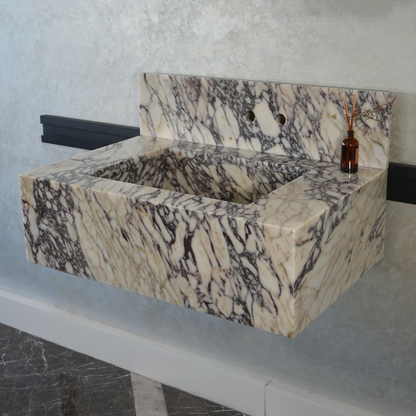 Calacatta Viola Premium Natural Marble Sink - Custom Handcrafted