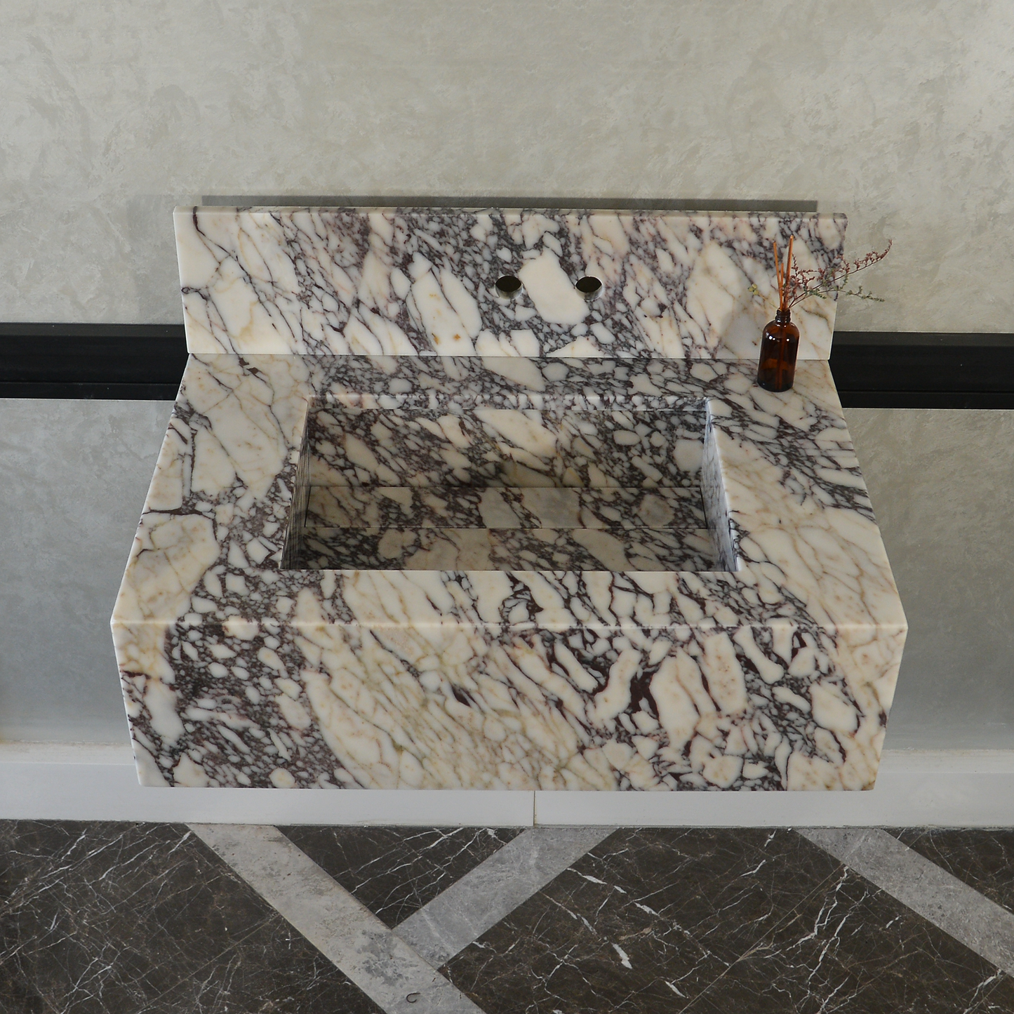 Calacatta Viola Premium Natural Marble Sink - Custom Handcrafted