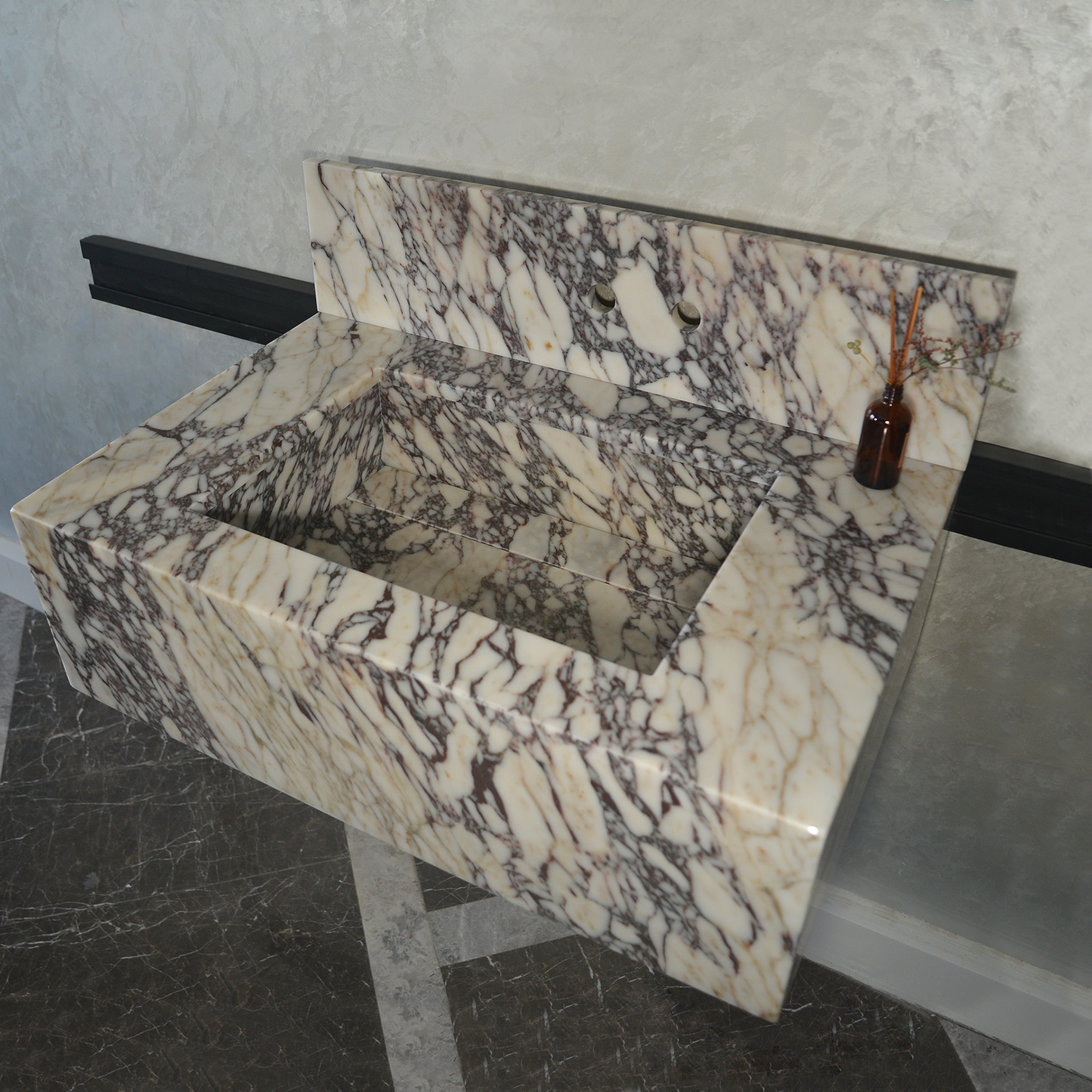 Calacatta Viola Premium Natural Marble Sink - Custom Handcrafted