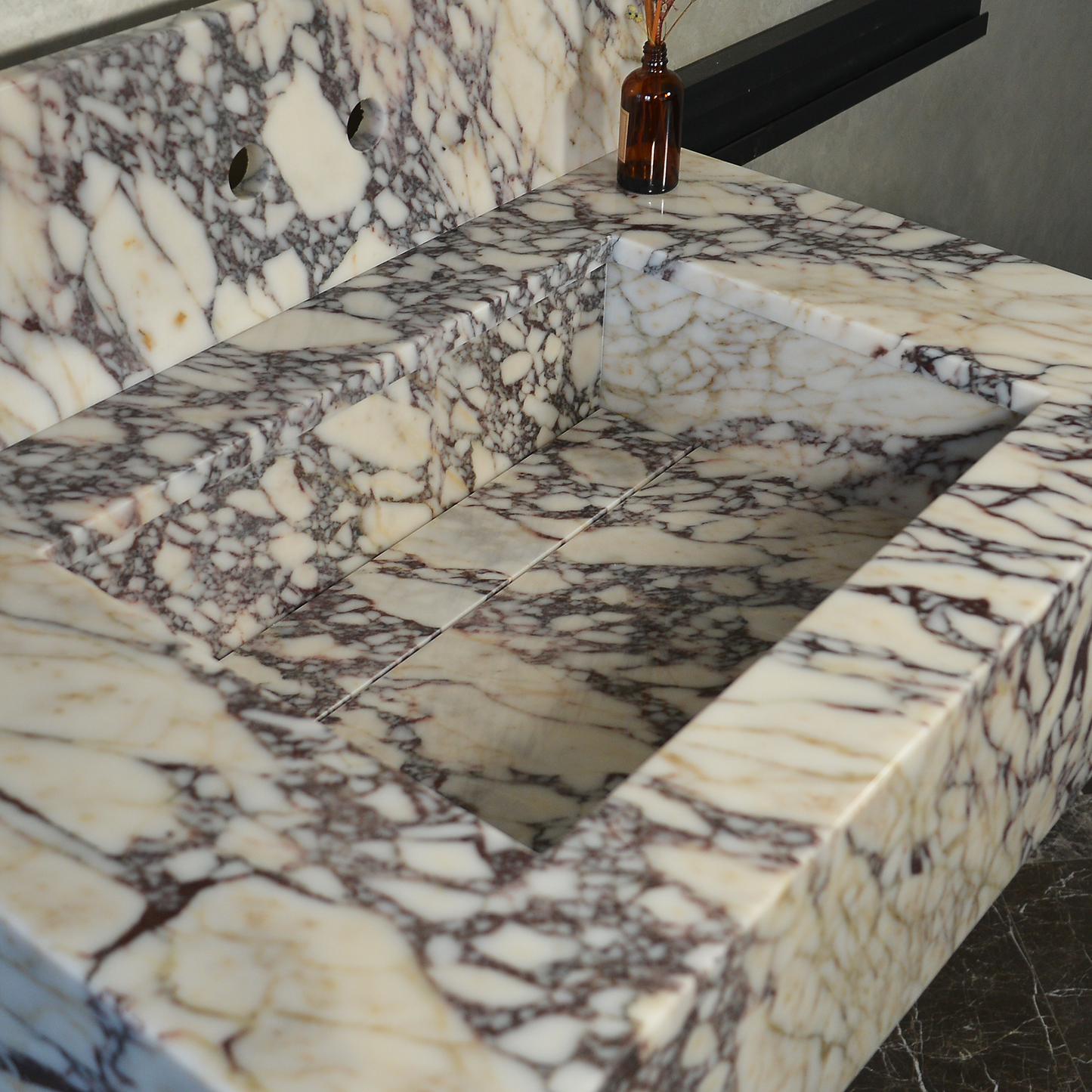 Calacatta Viola Premium Natural Marble Sink - Custom Handcrafted