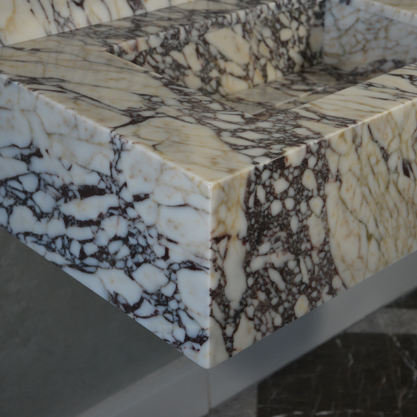 Calacatta Viola Premium Natural Marble Sink - Custom Handcrafted