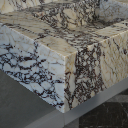Calacatta Viola Premium Natural Marble Sink - Custom Handcrafted