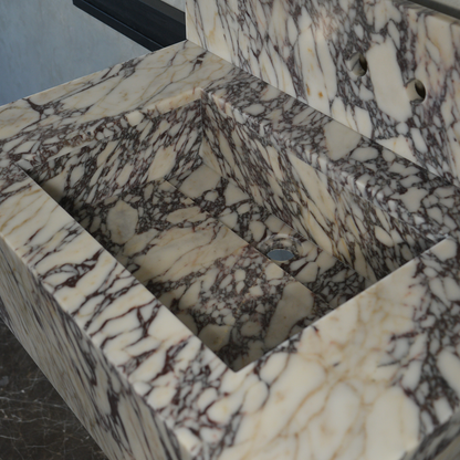Calacatta Viola Premium Natural Marble Sink - Custom Handcrafted
