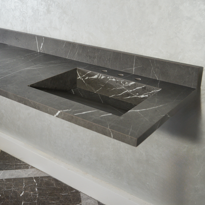 Engineered Porcelain Double Sink - Pietra Grey Italian Handcrafted
