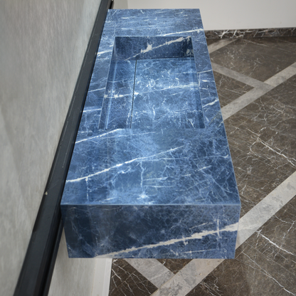Engineered Stone Kitchen Sink - Precious Sodalite Handcrafted