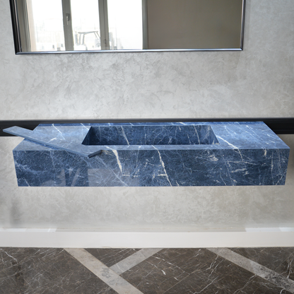 Engineered Stone Kitchen Sink - Precious Sodalite Handcrafted