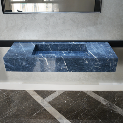 Engineered Stone Kitchen Sink - Precious Sodalite Handcrafted