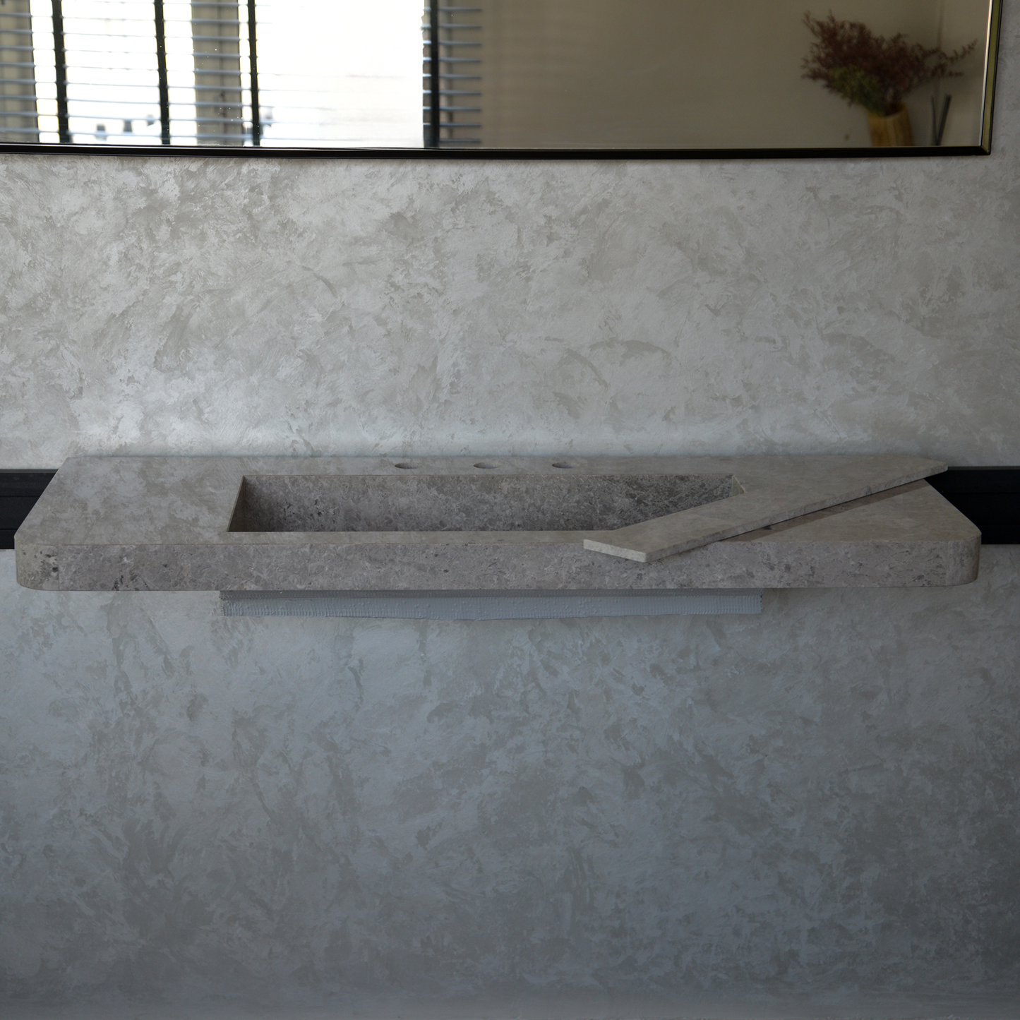 Tundra Grey Handcrafted Marble Bathroom Sink - Premium Quality Luxury Design