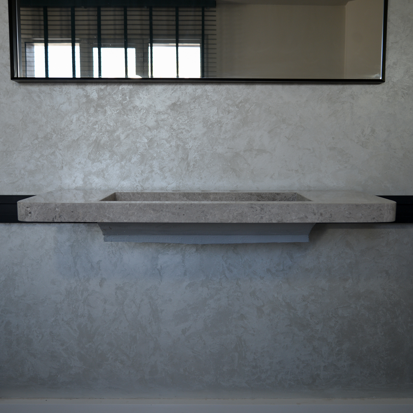 Tundra Grey Handcrafted Marble Bathroom Sink - Premium Quality Luxury Design