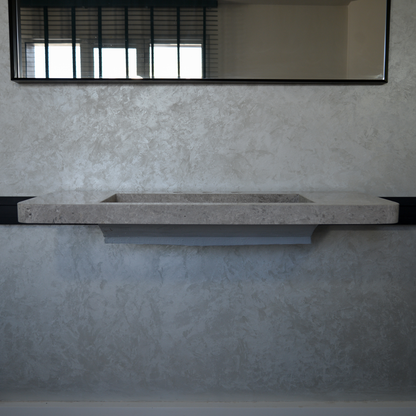Tundra Grey Handcrafted Marble Bathroom Sink - Premium Quality Luxury Design