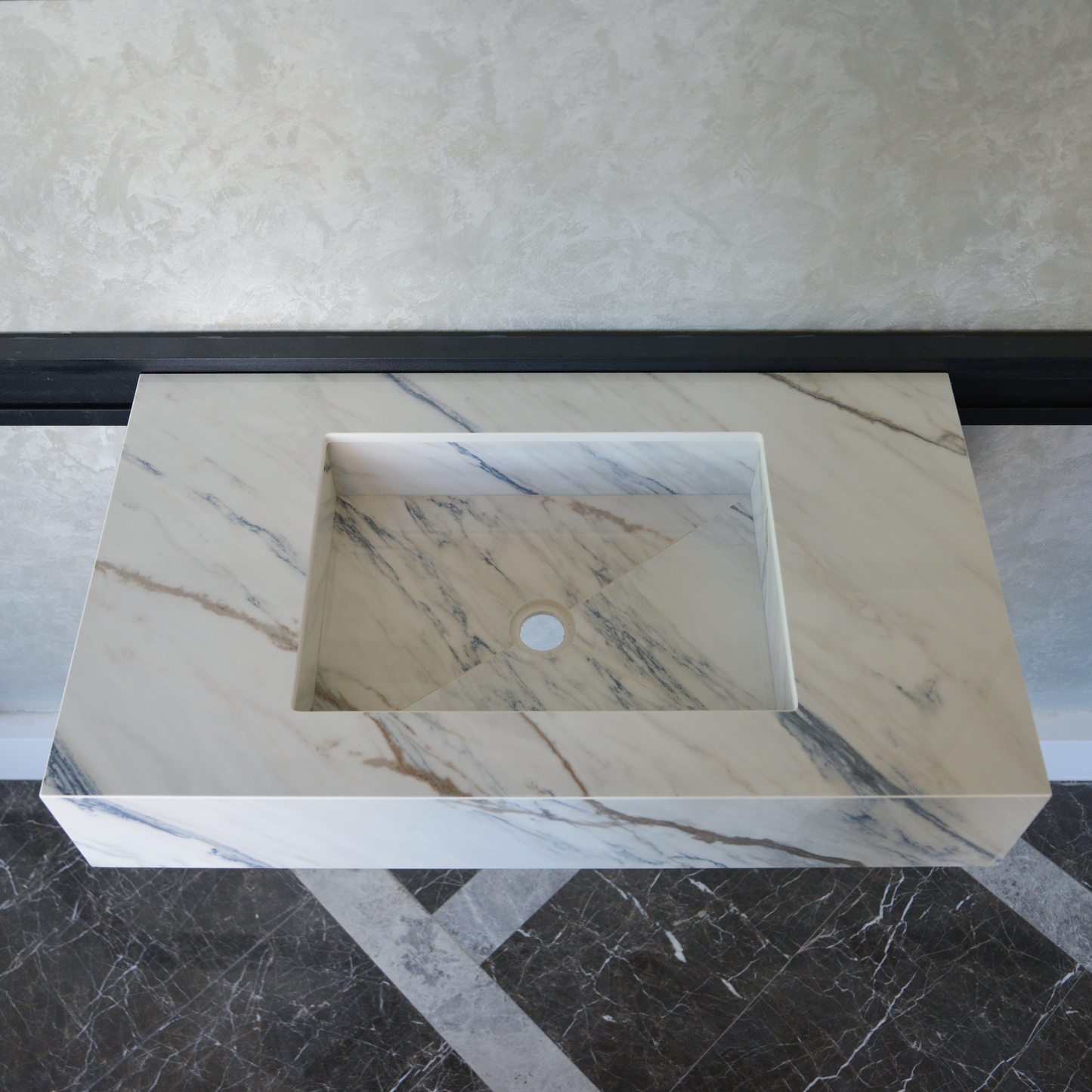 Engineered Porcelain Sink Dekton Onirika Trance - Handcrafted