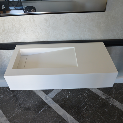 White Quartz Handcrafted Kitchen Sink - Precision Engineered and Custom Assembled