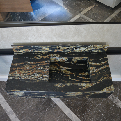Black Engineered Porcelain Sink - Handcrafted Italian Taurus