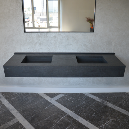 Dekton Laos Engineered Porcelain Double Sink - Premium Handcrafted Marble Look