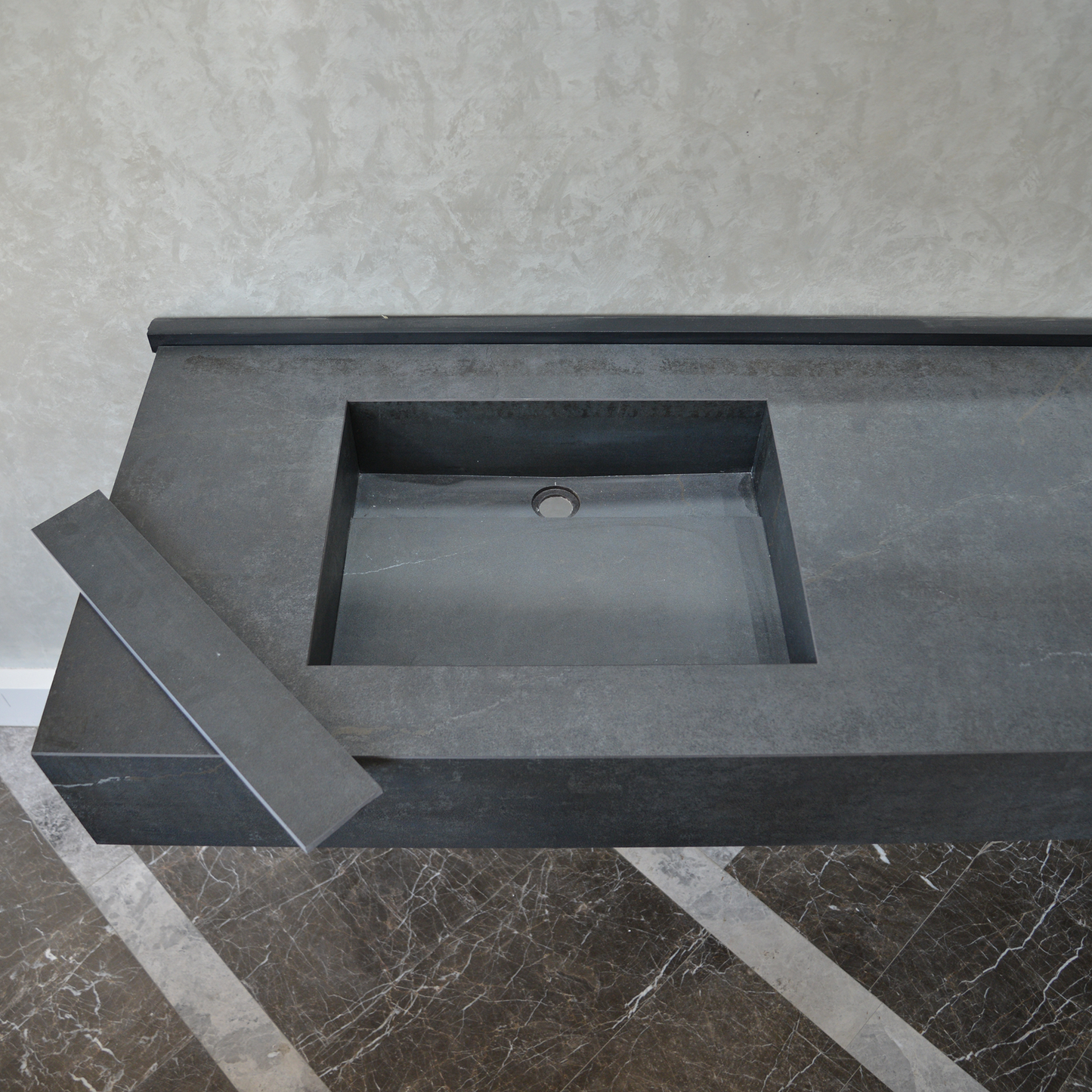 Dekton Laos Engineered Porcelain Double Sink - Premium Handcrafted Marble Look