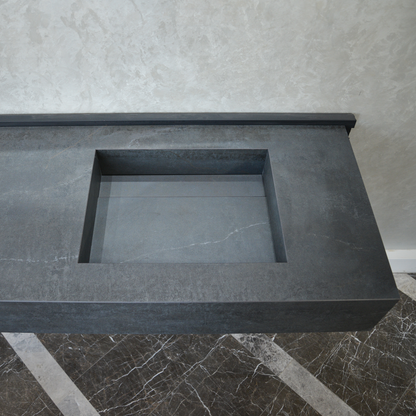 Dekton Laos Engineered Porcelain Double Sink - Premium Handcrafted Marble Look
