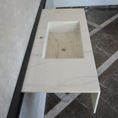 Calacatta Glory Engineered Porcelain Sink - Handcrafted Italian