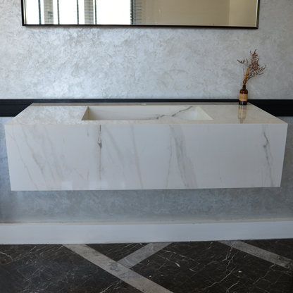 Calacatta Glory Engineered Porcelain Sink - Handcrafted Italian