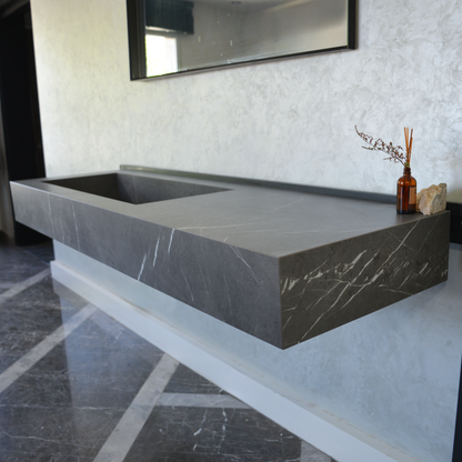 Pietra Grey Engineered Stone Sink - Premium Handcrafted Italian
