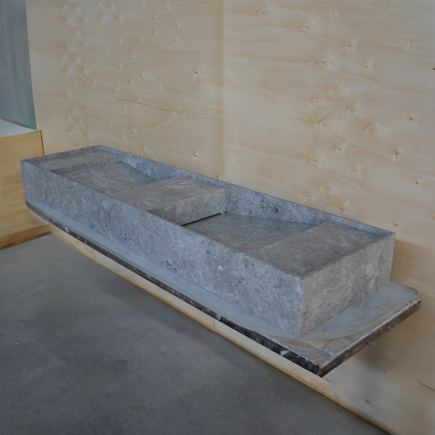 Tundra Grey Marble Handcrafted Bathroom Sink - One of a Kind Artisan Centerpiece