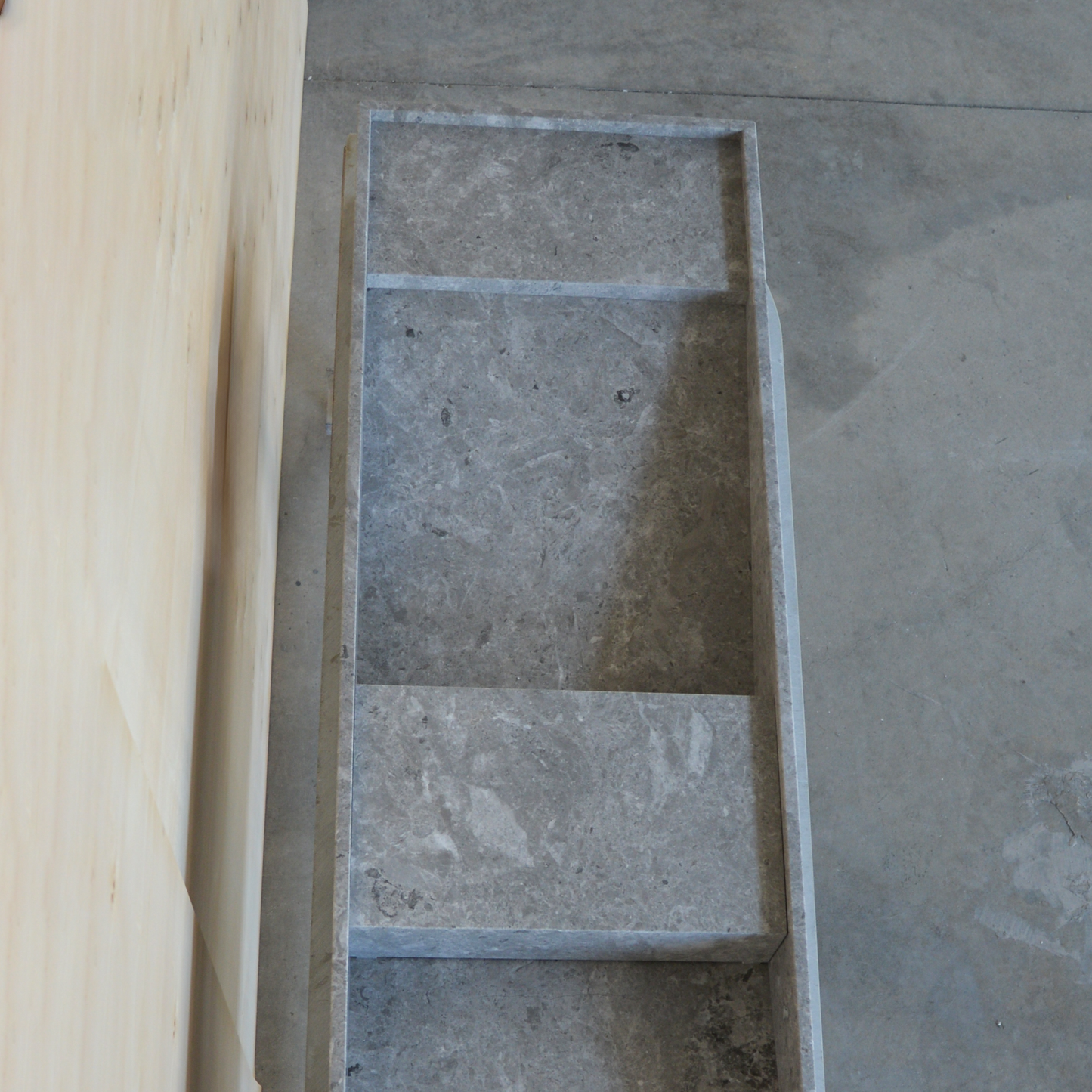 Tundra Grey Marble Handcrafted Bathroom Sink - One of a Kind Artisan Centerpiece