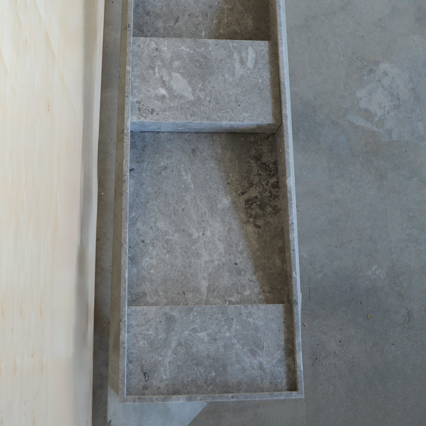 Tundra Grey Marble Handcrafted Bathroom Sink - One of a Kind Artisan Centerpiece