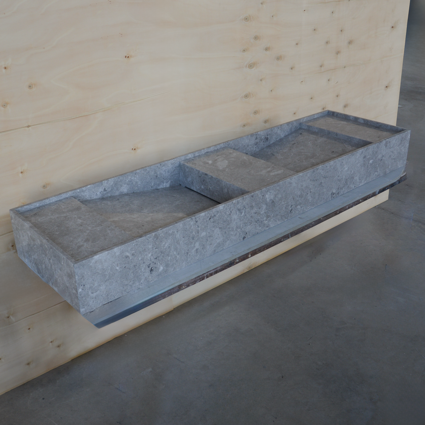 Tundra Grey Marble Handcrafted Bathroom Sink - One of a Kind Artisan Centerpiece